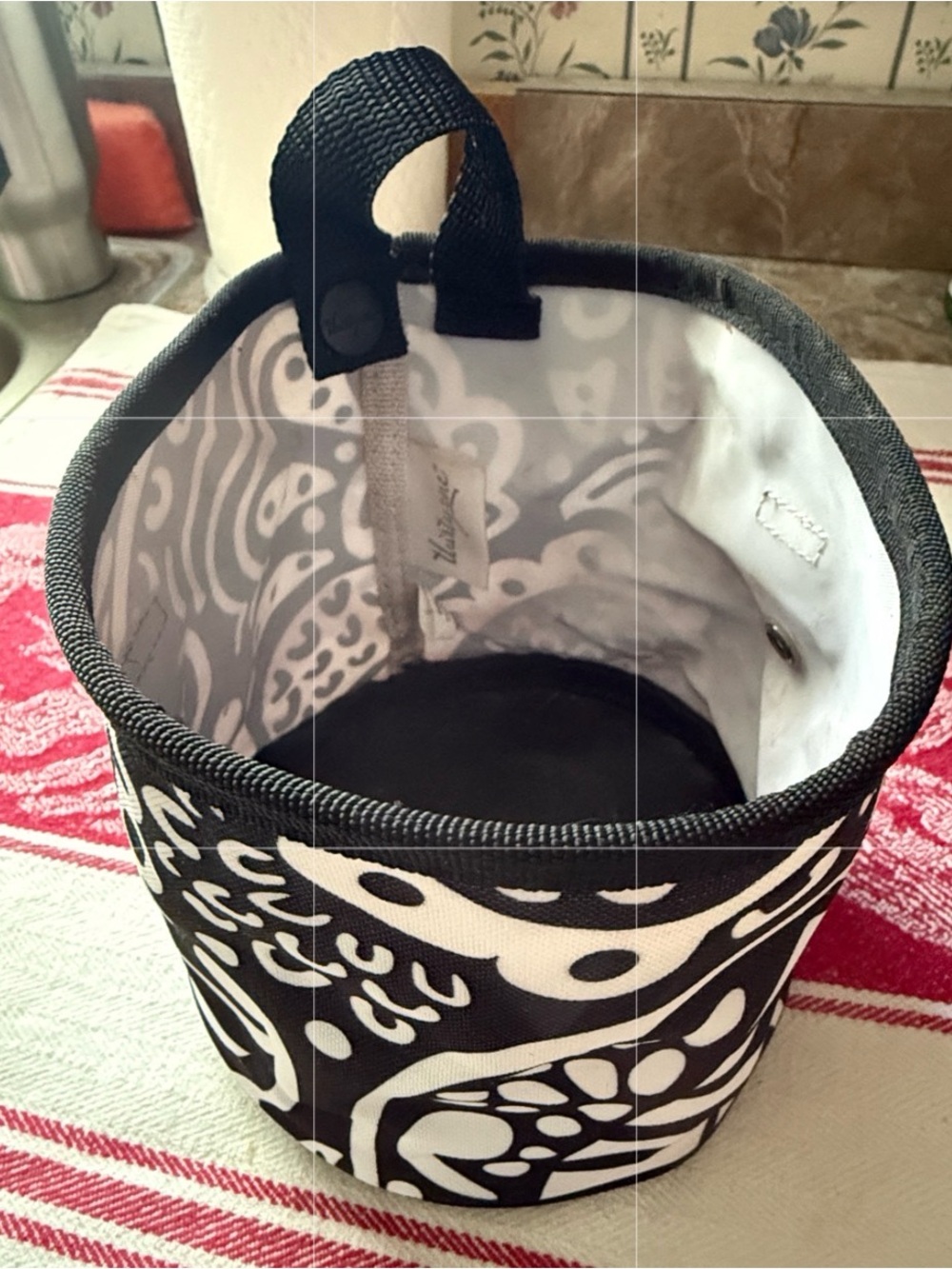 Thirty-One RETIRED Black & White Oh Snap Bin